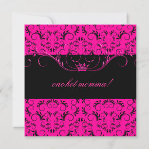 Invitación 311-Night adivinan la pasión Baby Shower rosado