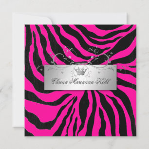 Invitación 311-Plata Divina Zebra Hott Rosa Dulce Divino Diec