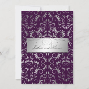 Invitación 311 Plata {Faux} Divina  Planta de huevos