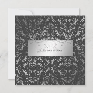 Invitación 311-Plata Gris De Carbón Divino