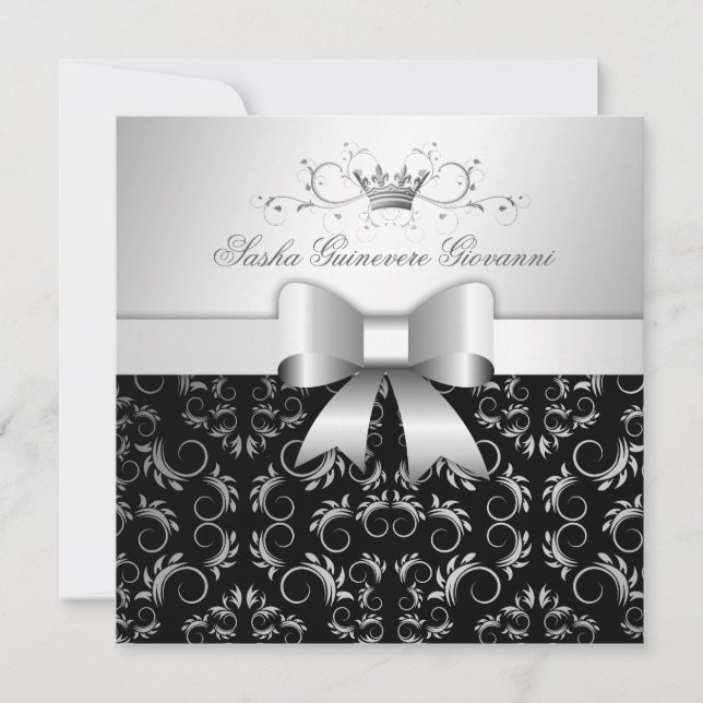 Invitación 311-Plata Vaca Divina| Noir Sweet 16 (Anverso)