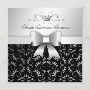Invitación 311-Plata Vaca Divina  Noir Sweet 16