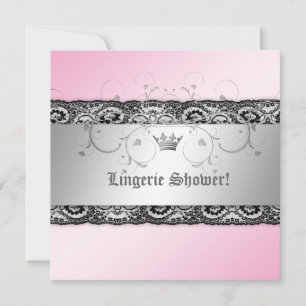 Invitación 311-Silver adivinan la ropa interior rosada del