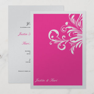 Invitación 311-Swanky Swirls_Hot Pink Metálico
