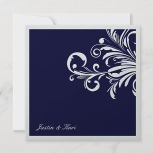 Invitación 311-Swanky Swirls Trim_Navy Metálico
