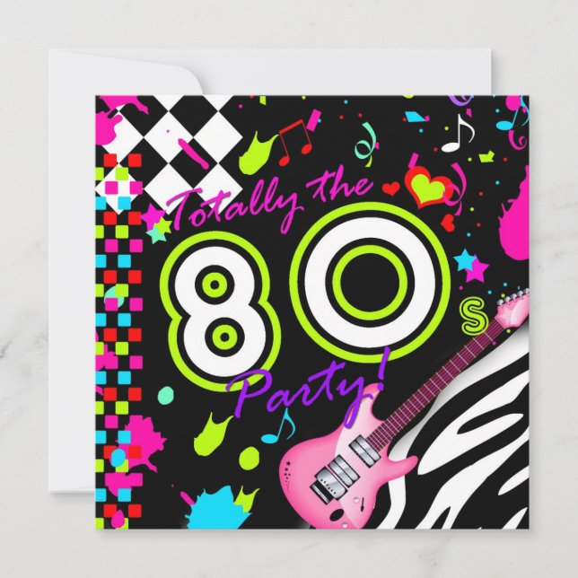 Invitación 311-Totalmente el Fiesta de los años 80 - Guitarra (Anverso)