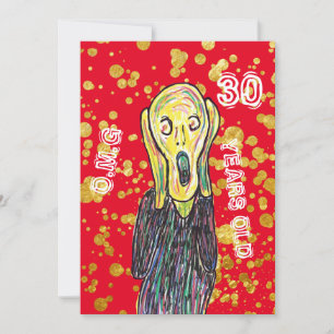 Invitación 33.º artista de cumpleaños invita a OMG