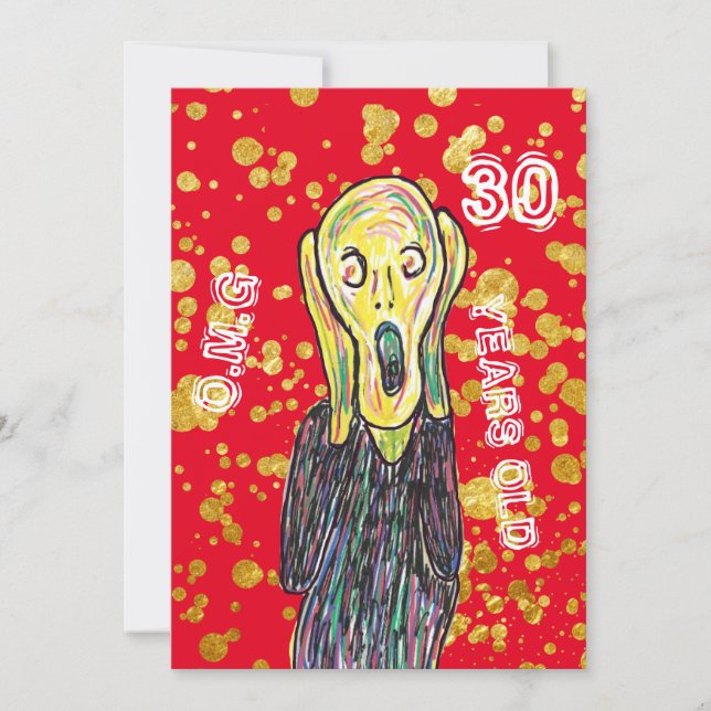 Invitación 33.º artista de cumpleaños invita a OMG (Anverso)