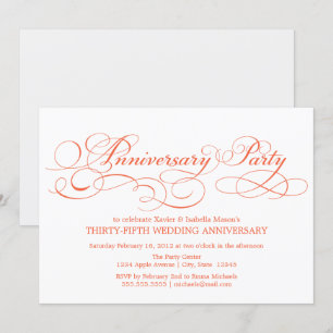 Invitación 35º Aniversario   Blanco/Coral