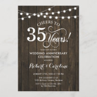 35º Aniversario de Boda - Madera Rústica