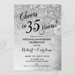 Invitación 35º Aniversario de Boda Plata
