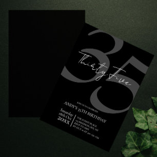Invitación 35º cumpleaños