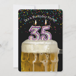 Invitación 35.ª Fiesta de Cervezas de Cumpleaños