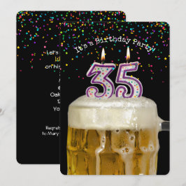 Invitación 35.ª Fiesta de Cervezas de Cumpleaños
