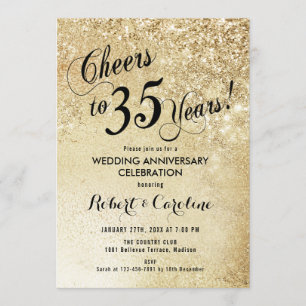 Invitación 35 Aniversario de Boda de Oro