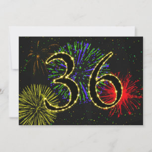 Invitación 36.ª fiesta de cumpleaños invitada