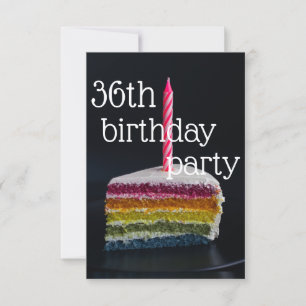 Invitación 36.º cumpleaños
