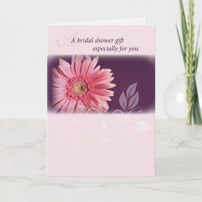 Invitación 3981 Daisy rosa de ducha de novia (Anverso)