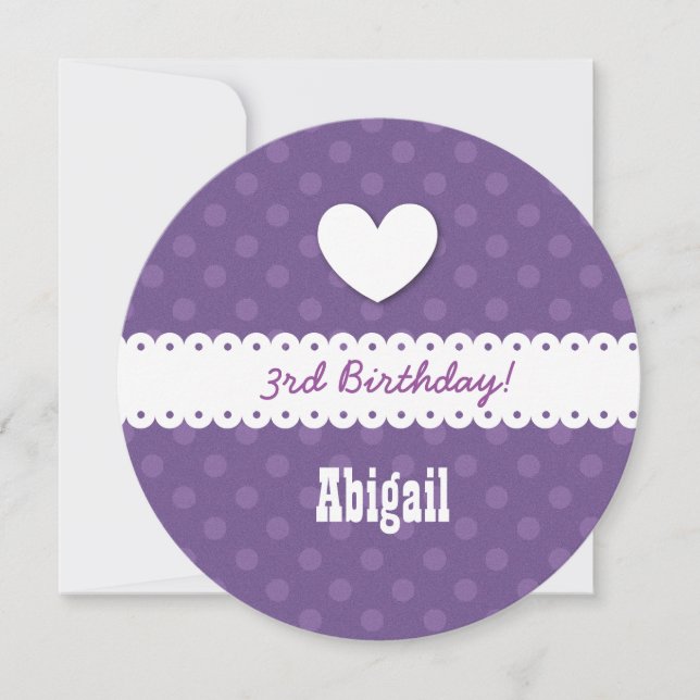 Invitación 3.ª Cinta B01B Chica de cumpleaños y Cinta de viei (Anverso)