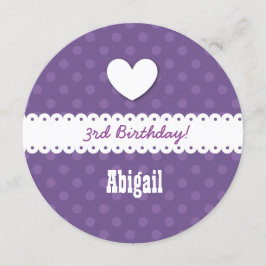 Invitación 3.ª Cinta B01B Chica de cumpleaños y Cinta de viei
