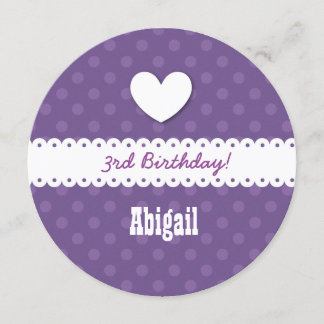 Invitación 3.ª Cinta B01B Chica de cumpleaños y Cinta de viei
