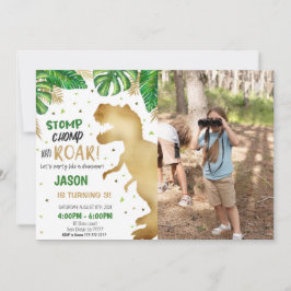 Invitación 3.ª foto de un Fiesta de los dinosaurios de cumple