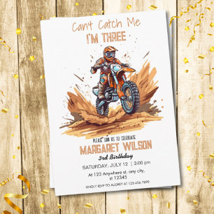 Invitación 3.ᵉʳ Bicicleta sucia de cumpleaños editable