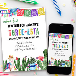 Invitación 3.ᵉʳ cumpleaños 3-Esta colorida fiesta mexicana