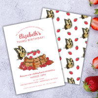 3.ᵉʳ cumpleaños Berry Brunch Strawberry Waffles
