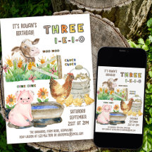 3.ᵉʳ Cumpleaños Tema de animales de granja