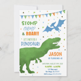 Invitación 3.ᵉʳ dinosaurio
