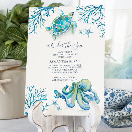 Invitación 3.ᵉʳ Fiesta De Cumpleaños Bajo El Mar
