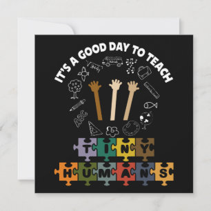 Invitación 3/4, Es Un Buen Día Para Enseñar A Pequeños Humano