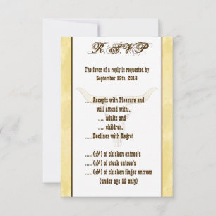 Invitación 3.5 x 5 R.S.V.P Rodeo Steer Sku