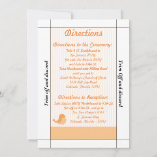 Invitación 3.5 x 7 direcciones Amo pájaros Cad Rosada