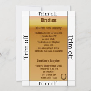 Invitación 3,5 x 7 Direcciones Caballo de Rueda de vagón S