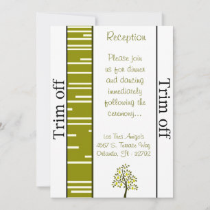 Invitación 3,5 x 7 recepción Fruta verde pera Str