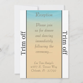 Invitación 3,5 x 7 Recepción Ocean Beach Shore Se