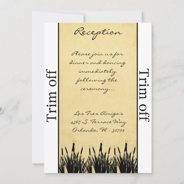 Invitación 3,5 x 7 Si de recepcion (Anverso)