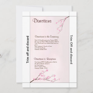 Invitación 3.5x7 direcciones Flor de cerezo rosa