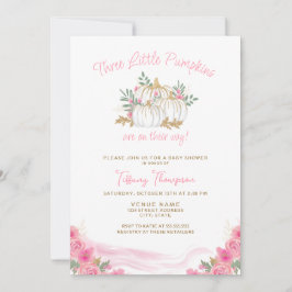 Invitación 3 calabazas en Camino Cae Chica Triplets Baby Show