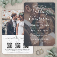 3 códigos QR Boda de superposición de fotos RSVP t