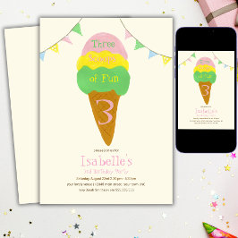 Invitación 3 Cucharadas de Diversión Fiesta de Cumpleaños núm