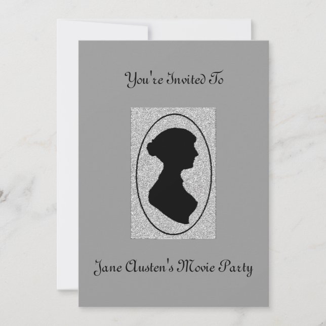 Invitación 3 de la fiesta del té de Jane Austen (Anverso)