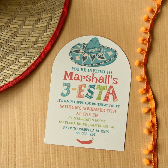 Invitación 3-Esta Sombrero Boys tercer Fiesta de cumpleaños (Subido por el creador)