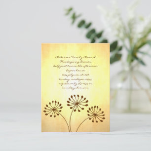 Invitación 3 Flores marrones