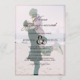 Invitación 3 Foto Ampersand Floral Nos estamos casando