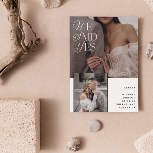 Invitación 3 Fotografía Que Dijimos Sí Solo Recepción De Supe (We Eloped! You're Invited to Celebrate With Us at Our Reception. 🥂💕)