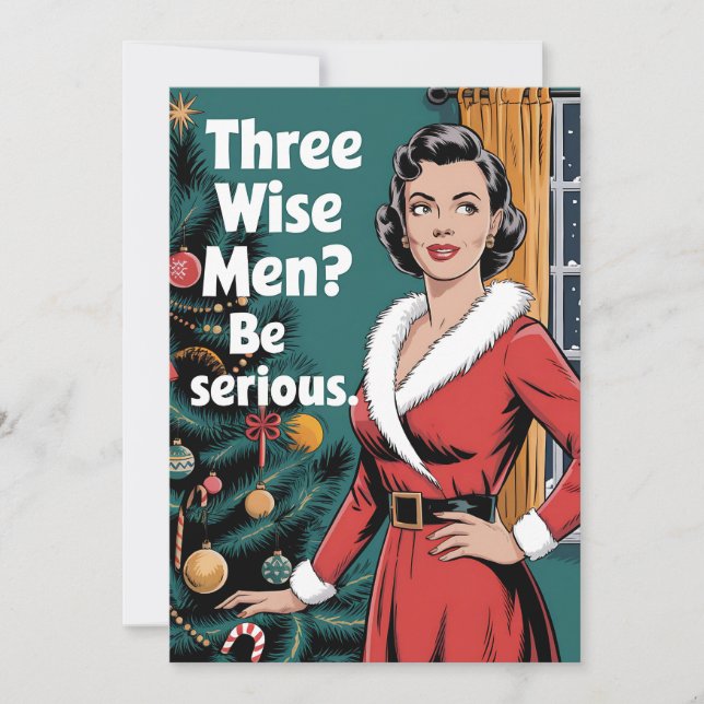 Invitación 3 Hombres Sabios Sean Navidades Serios Navidad (Anverso)