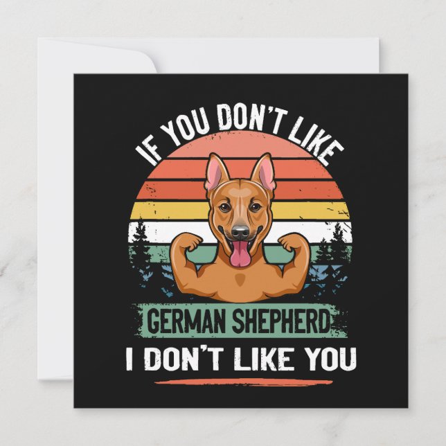 Invitación 3 If You Don't Like German Shepherd I Don't Like Y (Anverso)